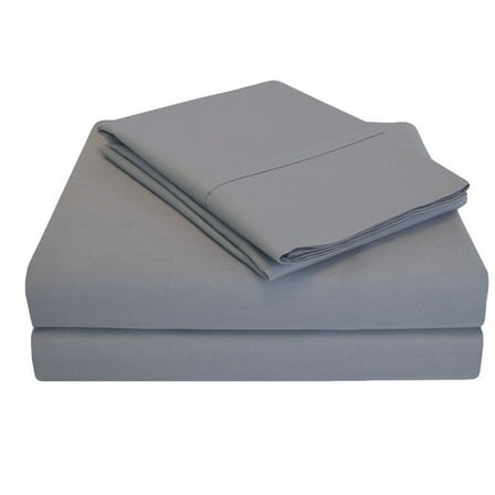 Superior Tierney Cotton Percale Deep Pocket Sheet Set, Full, Gray