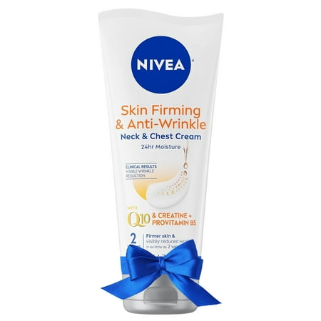 NIVEA Q10 Skin Firming and Anti-Wrinkle Neck and Chest Cream, Anti-Wrinkle Body Cream, 6.7 Oz Tube