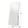 thumbnail image 3 of CosmoLiving by Cosmopolitan 31" x 69" Silver Metal Floor Mirror with Stand, 3 of 8