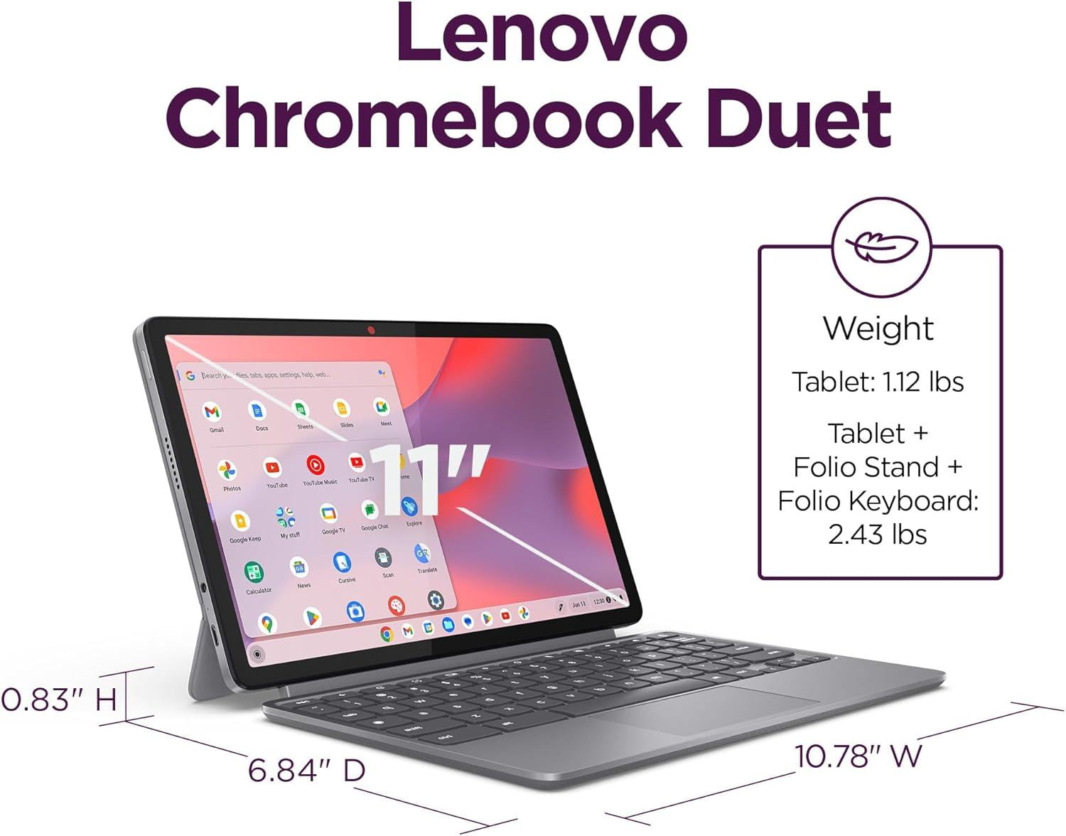 Lenovo Chromebook Duet - 2025 - Convertible Chromebook - ChromeOS