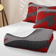 thumbnail image 4 of Homewish Grunge Red Camo Bed Spread Queen,Retro Aesthetic Queen Coverlet Set,3 Pieces, 4 of 7