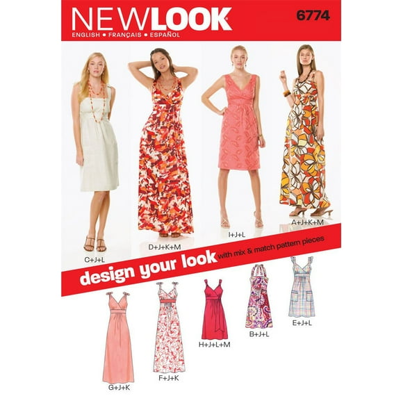 New Look Robes à Motif Couture 6774 Missies, Taille A (10-12-14-16-18-20-22)