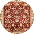 thumbnail image 1 of Ahgly Company Indoor Round Abstract Red Oriental Area Rugs, 4' Round, 1 of 6