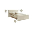 thumbnail image 2 of Meridian Furniture Sloan Cream Velvet Queen Bed, 2 of 7