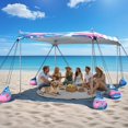 thumbnail image 1 of Carpa de playa Raynesys con toldo de 3 x 3 m UPF50+ con sacos de arena, 1 of 8