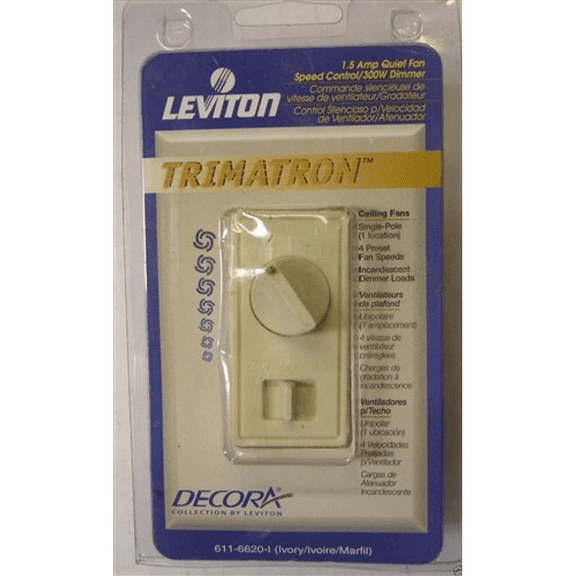 Fan Speed Control with Light Dimmer (Ivory)