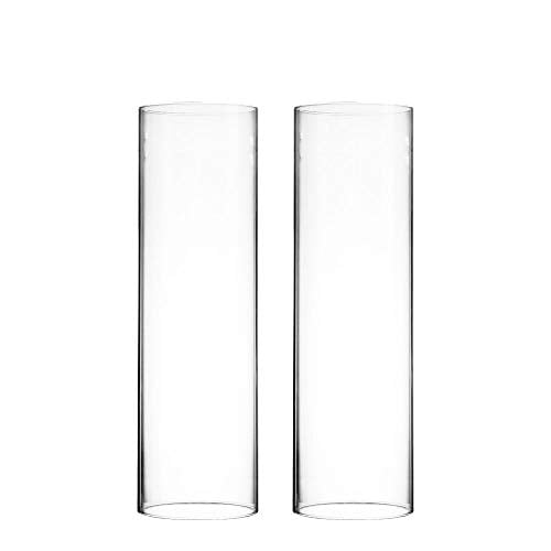 Open Ended Cylinder CYS EXCEL Multiple Size Choices Open Flame Candle Chimney Tube Cover Glass Hurricane Candleholder Tube Shade H:10 D:3