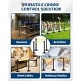 thumbnail image 1 of EDTara Retractable Belt Stanchion Set, 4 Pack Crowd Control Barriers With Heavy-Duty Metal Bases, 6.6ft Yellow Ropes, Carbon Steel Queue Posts for Dividing Lines In Hotels, Theaters, and Concerts, 1 of 7