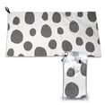 thumbnail image 1 of YFYANG Adult Microfiber Portable Travel Towel, Gray Leopard Texture Quick Dry Towel with Hiking Buckle PVC Pouch, 16" x 31.5", 1 of 6