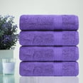 thumbnail image 2 of Ample Decor Bath Towel for Bathroom 30X54 inch 100% Cotton - 4pcs Purple, 2 of 5