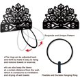 thumbnail image 4 of Iron Wall Mounted Hanging Ring Decorative Organizer Rack Floral 200x140mm, 4 of 9