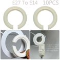 thumbnail image 1 of 10pcs E27 To E14 Lampshade Ring Adapter White Light Shades Collar Ring Adaptor Bulb Holder Lamp Shade Accessories, 1 of 5