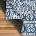 thumbnail image 4 of ReaLife Machine Washable Rug - Stain Resistant, Non-Shed - Eco-Friendly, Non-Slip, Family & Pet Friendly - Luna Distressed Tribal Stripe - Blue Beige - 2'6" x 8', 4 of 7