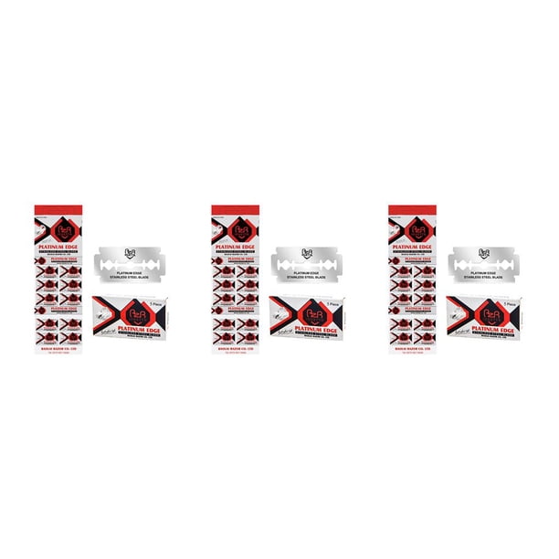 Cuchillas de Afeitar Seitruly para Hombres Hoja Afilada de Acero Inoxidable de Doble Filo