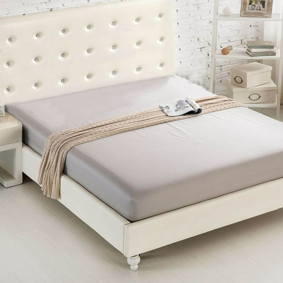 Fitted Clearance! YZEGDCH Fitted Bottom Sheet Queen Size, 100% Cotton 400 Thread Count Sateen, Soft, Durable, Cooling Deep Pocket Sateen Weave Bottom, Luxury Hotel Quality