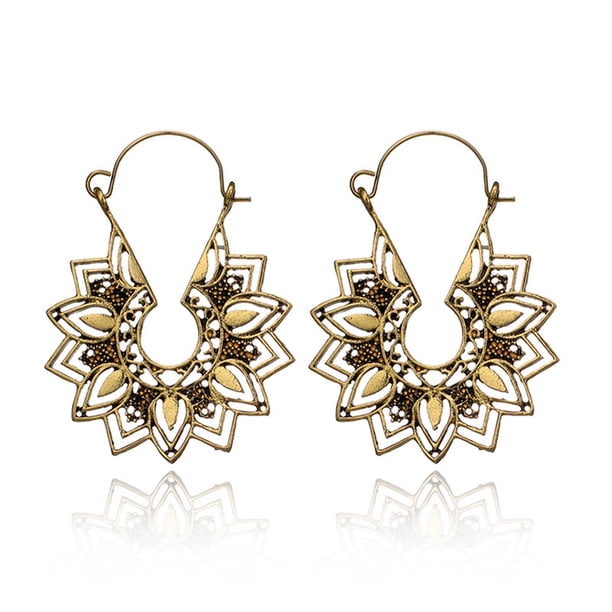 Fiudx Ofertas relampago Pendientes bohemios para mujer, joyas, pendientes étnicos colgantes, pendientes vintage esmaltados