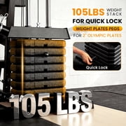 Syedee Multifunctional Home Gym System, Home Gym Station with 105LBS Weight Stack, All in One Workout Machine for Full Body Strength Training