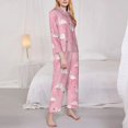 thumbnail image 3 of Fotbe Pink Flamingos and Flowers Conjunto de Pijama de Manga Larga para Mujer con Estampado, Ropa de Dormir de 2 Piezas, Conjunto de Casa Suave y Cómodo con Bolsillos-X-Large, 3 of 7