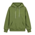 thumbnail image 4 of YTCAMLO Womens Oversized Sweatshirt 2026 Fall Winter Fleece Hoodies Long Sleeve Drawstring Hooded Pullover with Pockets, 4 of 5