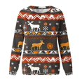 thumbnail image 4 of Yufatyle Xmas Sweatshirts Women Snowflake Deer Santa Pullover Tops Long Sleeve Crew Neck Christmas Shirts Holiday Gifts S, 4 of 4