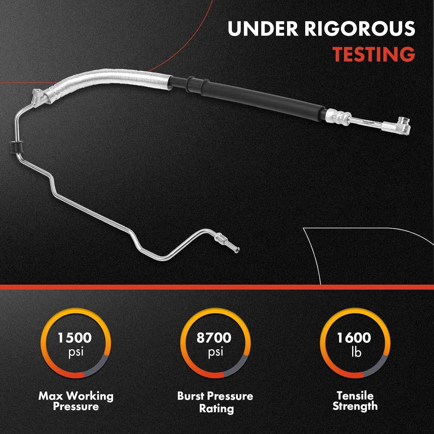 A-Premium Power Steering Pressure Hose Line Assembly Compatible with Honda Accord 2003 2004 2005 2006 2007, 3.0L, Pump To Rack