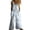 Sky Blue, variant on Fashion Essentials Summer Clothing for Women Printed Sleeveless Wide Leg Jumpsuit Spring Casual Loose Overalls with Pockets Casual Pants for Women