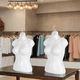 thumbnail image 4 of Atmos Homeware Maniquí de Dama | Exhibidor de Mujer de Plástico de Alta Resistencia con Gancho | Torso Femenino para Ropa y Accesorios | Paquete de 5 Piezas color Gris, 4 of 5