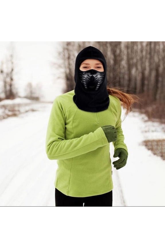 Cycling Face Mask Balaclava Polyester Activated Carbon Filter Machine Washable Lightweight Breathable Warm Motorcycle Riding Skiing Cap