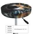 thumbnail image 2 of Kdxio Realistic Style Colorful Wolf Print Stool Covers Round,Stretch Round Bar Stool Covers Washable Bar Stool Cushion Slipcover for 12-15 Inch Chair, 2 of 5