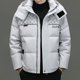 thumbnail image 3 of Chaqueta corta con capucha extraíble y plumón, ropa de diseñador para hombre, chaqueta de invierno con relleno de plumón de pato para hombre, abrigo informal para hombre, 3 of 5