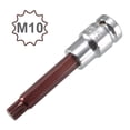 thumbnail image 2 of Tasharina 1/2-inch Drive 10mm Triple Square Spline Bit Extra Long Socket, S2 Steel, 2 of 4