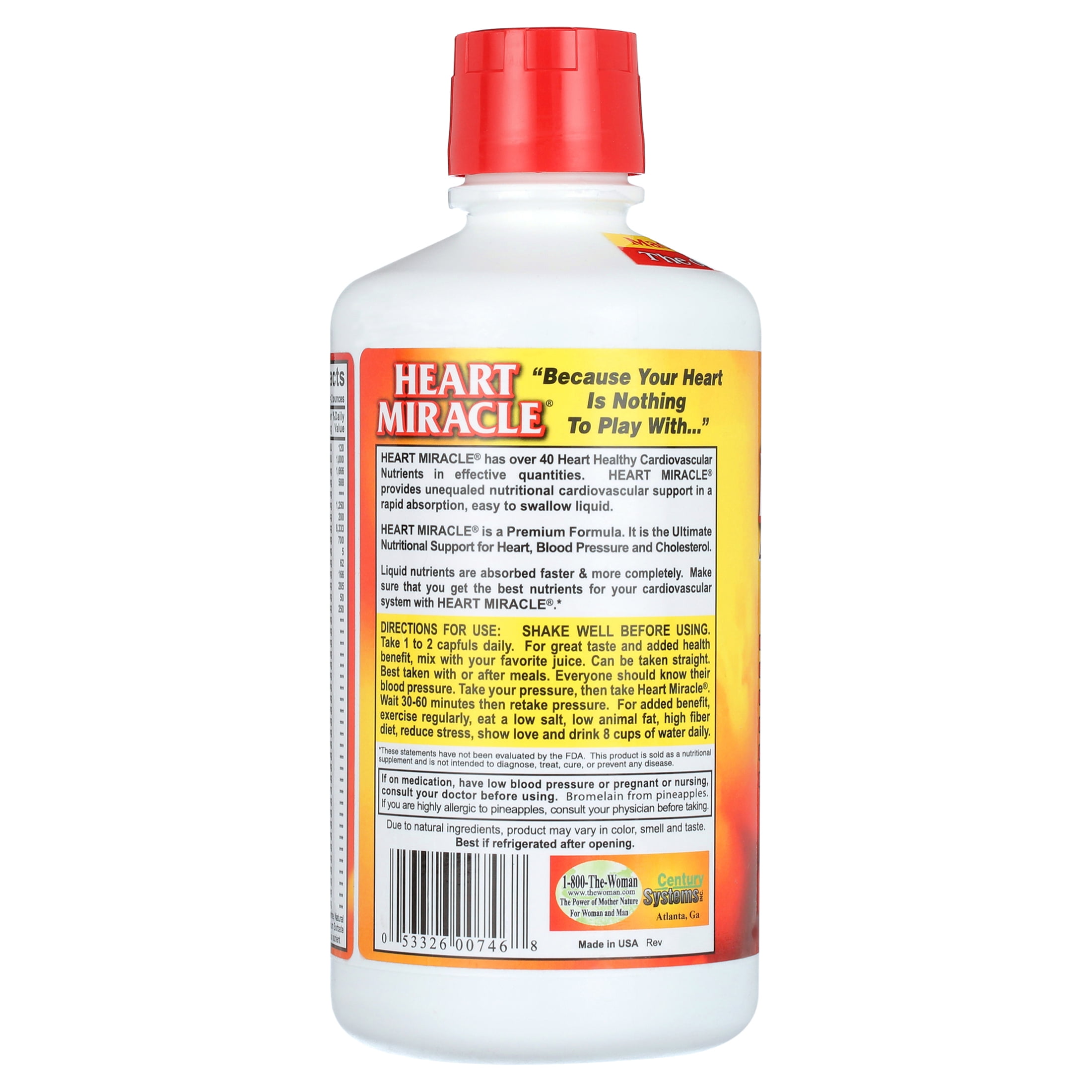 Century Systems Heart Miracle Liquid Formula, 32 Fl Oz