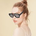 thumbnail image 7 of GOOHOCHY Hexagonal Sunglasses Black Trendy Design For Unisex Daily Driving Summer 1Pack, 7 of 7