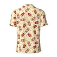 thumbnail image 4 of Rocae Cartoon Popcorn for Men's Short Sleeve Polo Shirt, Quick Drying Performance Moisture Wicking Sports Men's Golf Shirt, 4 of 9