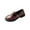 Wine, variant on HAOTAGS Women Buckle Casual Flats,Flat Toe Breathable Strap Slip On Casual Dress Shoes Wine