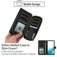thumbnail image 6 of Furiet Wallet Case for Samsung Galaxy S22 Plus S22+ 5G with Wrist Strap Shoulder Strap, 9+ Card Slots Zipper Purse, Luxury PU Leather Stand Phone Cover for S22+5G S22plus 22S + S 22 22+ Women Black, 6 of 9