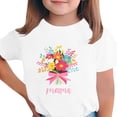 thumbnail image 1 of Zpanxa T-Shirts pour Tout-Petites Fille Imprimé Fête des Mères Col Rond Manches Courtes Haut Polyester Spandex 10-11 Ans, 1 of 5