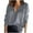Gray, variant on Idoravan Womens Tshirts V Neck Long Sleeve Tops Tee Solid Color Blouse Women's Satin Socket V-Neck Shirt Commute Long Sleeve Blouses Tops Blue XL