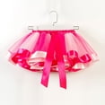 thumbnail image 6 of Girls Rainbow Tulle Skirt Party Princess Dance Ruffle Puffy Mesh Tutu Skirts Bow Ballet Dance Pettiskirt, Pink, S, 6 of 7