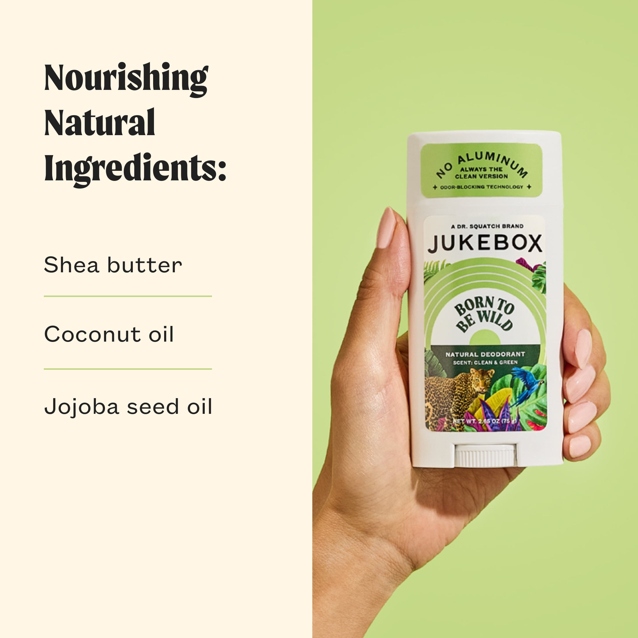 Jukebox Born To Be Wild Natural Deodorant Aluminum Free Deodorant for Women, 2.65 oz