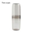 thumbnail image 4 of Toothbrush Case Portable Toothpaste Container Dust-Proof Sanitary Plastic Daily Use Simple Toothburshes Holder College Hiking two cups-grey, 4 of 8