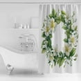 thumbnail image 4 of 60x72 Inch Shower Curtains for Bathroom Green Floral Wreath Fabric Bath Curtain Decor Spring Farmhouse Blooms Waterproof Restroom Curtains Shower Set Accessories with 12 Hooks 60 Inch, 4 of 6