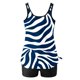 thumbnail image 4 of Trajes de baño tankini para mujer Trajes de baño de dos piezas con espalda de tiras y estampado conservador para mujer Traje de baño de dos piezas para mujer, 4 of 5