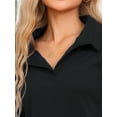 thumbnail image 4 of DARING DIVA Women's Waffle Knit Pajama Set Top and Shorts with Pockets Black M, 4 of 6