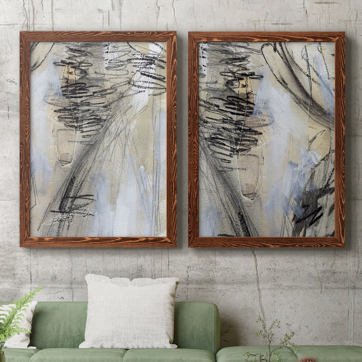 Masked Notes V - Premium Framed Canvas 2 Piece Set - Ready to Hang