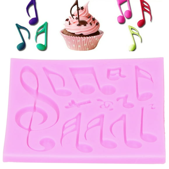 Peahefy DIY Silicone Mold,DIY Accessories,DIY Silicone Mold 13‑Cavity Musical Note Cake Chocolate Soap Aromatherapy for Ultralight Clay
