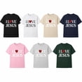 thumbnail image 2 of I Love Jesus Christian Graphic T-Shirt | Faith-Based Retro Washed Unisex Tee | Sizes S–4XL, 2 of 9