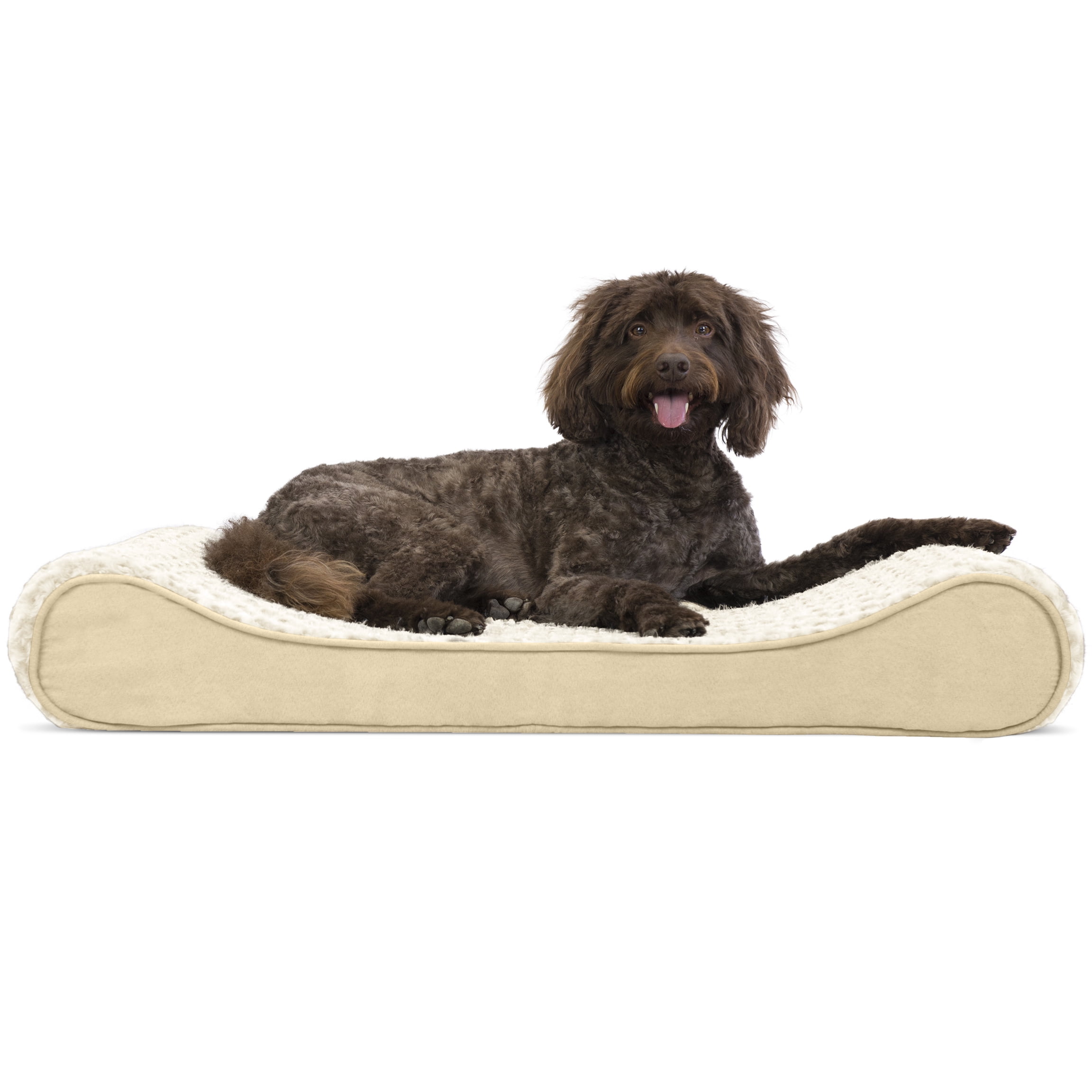 FurHaven Pet Dog Bed Orthopedic Ultra Plush Luxe Lounger Pet Bed for