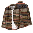 thumbnail image 2 of Awdenio Men's Printed Lapel Printed Shirt Jacket, 2 of 7