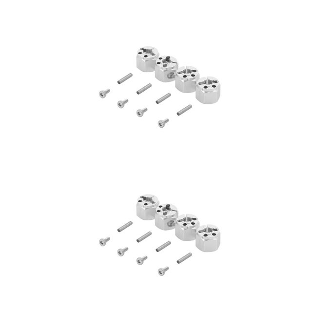 Tholdsy 4 Uds 1/10 RC Crawler Hexagon Bond coche de Control remoto todoterreno vehículo 12mm Hub Boy juguetes reemplazo para SCX10 plata Type2 NO2 Tholdsy CBP219809